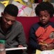 Yazz dessine avec les enfants